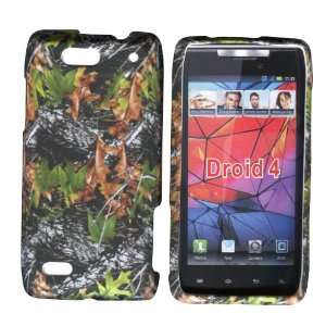 Camo Leaves Motorola Droid 4 / XT894 Case Cover Phone Hard Cover Case 