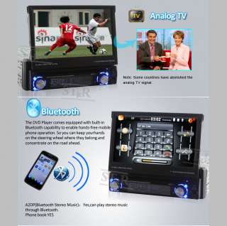   Din 7”HD LCD Car DVD Player GPS Head Unit RDS Bluetooth Ipod  