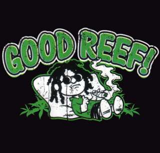 Good Reef Funny Pot Leaf WEED T Shirt XL BLACK  
