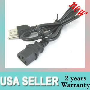  Universal 3 Prong Power Cord Cable for Desktop, Printers, Monitors