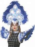 Professional Feathered Showgirl Headdress and Shoulder Set