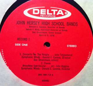   SCHOOL BAND doc severinsen 1978 2 LP VG+ Mega Rare Jazz Delta  