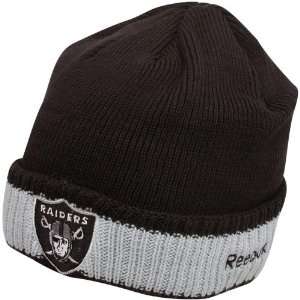  Reebok Oakland Raiders Sideline Coaches Cuffed Knit Hat 