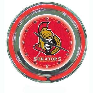  NHL Ottawa Senators Neon Clock   14 inch Diameter (fls 