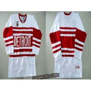   Throwback White Jersey Hockey Jerseys (Logos, Name, Number are sewn