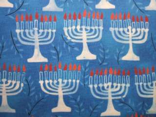 Free Spirit Jewish Chanukah Hanukkah Menorah Fabric Yd  