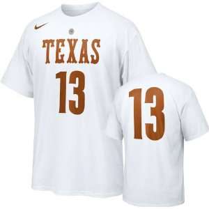  Texas Longhorns Nike White #13 Basketball Jersey T Shirt 