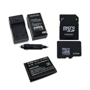  Battery + Smart Battery Charger + 8GB Memory Card FOR Nikon CoolPix 