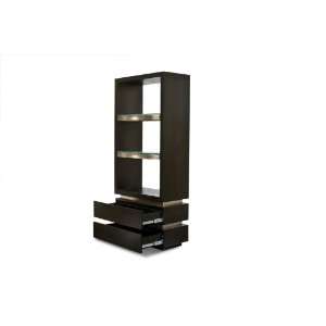   , Two Sided, Two Drawer Room Divider in Dark Walnut