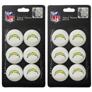  San Diego Chargers Nfl Table Tennis Balls Set (2 Packs Of 