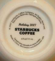 Starbucks Holiday Collection Cup & Saucer 2007 VTG GUC  