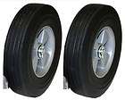 Set of 2 Hand Truck Tires Semi Pneumatic 10 x 2 3/4 Wheel with 5/8 
