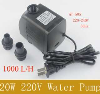   20W Submersible Water Pump Tank Aquarium 1000L/H + EU Plug adapter