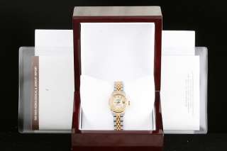Ladies Rolex Two Tone Pearl Diamond Dial Datejust Watch  