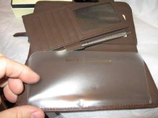 Rolfs Tab Ziparound Checkbook Leather Wallet,Brown  