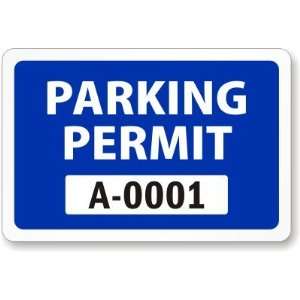  Blue Parking Permit for Inside of Car Window, Sequentially 