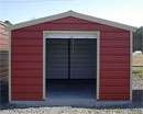  shed box eve style 8 x 7 roll up doors and 14 gauge galvanized steel