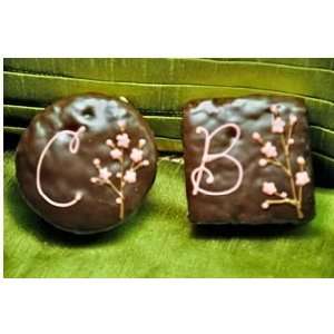   or Round Monogram Brownie with Cherry Blossoms