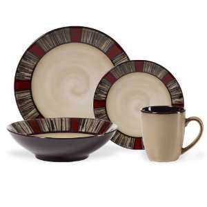  Pfaltzgraff 5088039 16 Piece Payson Dinnerware Set, Tan 