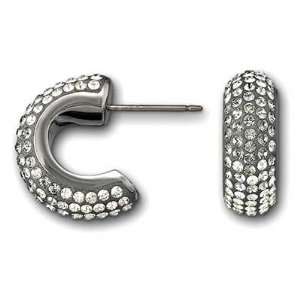  Swarovski Maggy Black Diamond Pierced Earrings Jewelry