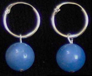   sterling silver sky blue quartz earrings from samurai champloo