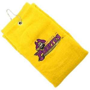   Carolina Pirates Gold Embroidered Velour Golf Towel