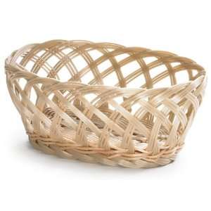   Oval Open Weave Hand woven Plastic Basket   1136W
