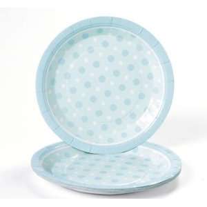  Blue Polka Dot Dinner Plates   Tableware & Party Plates 