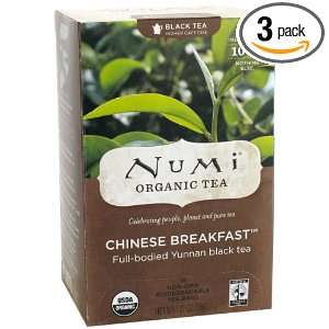 Numi Organic Tea Chinese Breakfast, Full Leaf Black Tea, 18 Count Tea 