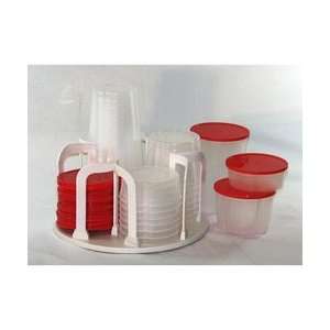  Plastic 49 piece Kitchen Containers with Carousel Rack 
