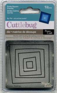 Cuttlebug sizzix FUNKY SQUARE FRAMES Scrapbooking Dies  