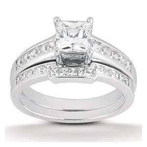  1.70CT Princess Cut Channel Set Diamond Wedding Engagement Ring 