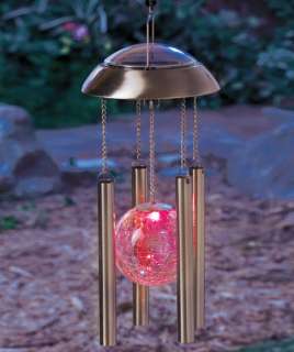 add light and sound to your outdoors with a solar color changing wind 