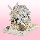 Wooden Country Windmill Model Woodcraft Construction Kit Puzzle Toy 