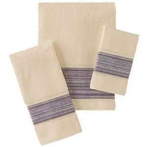  Shimmer Stripe Purple Bath Towel Ensemble