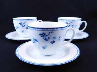 LAURA Ashley SOPHIA Blue & WHITE Floral DISCONTINUED China CUPS 