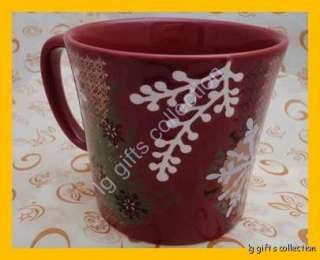 New STARBUCKS Christmas Pigeon / Flowers Mug 2010 12oz  