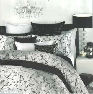   MONTANA Silver/Black DOUBLE/KING SINGLE Quilt/Doona Cover Set  