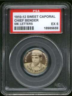 1910 P2 Sweet Caporal Pin Chief Bender SL PSA 5  
