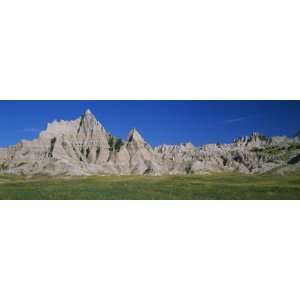 Rock Formations on a Landscape, Cedar Pass, Badlands National Park 