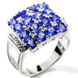 14ctw Tanzanite Sterling Silver Ring size 8  