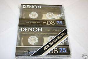 Rare Denon HD8 75 Two Pack Metal Casssette Tapes  