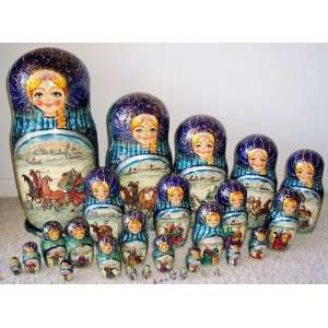  Russian Nesting doll Traditional Nested Stacking Babushka dolls 