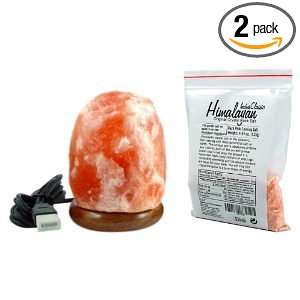  2 USB Himalayan Salt Crystal Lamps