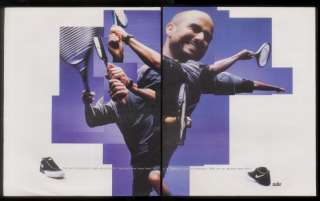 1998 Andre Agassi photo Nike tennis shoes print ad  