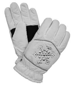   Womens Joe Boxer Winter Snow Ski Gloves Thinsulate Fleece Lined White