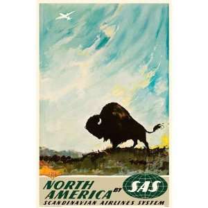  North America, Scandinavian Airlines System Poster