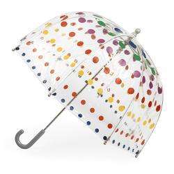 KIDS Totes Primary DOTS Plastic BUBBLE Umbrella NEW 022653433707 