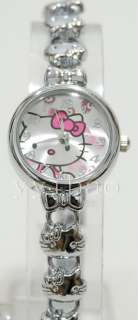 Kitty Stainless Steel Fashion Bracelet Wrist Watch  