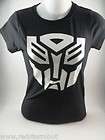 Transformers G1 Autobot Jr. Womens Med Black T Shirt  